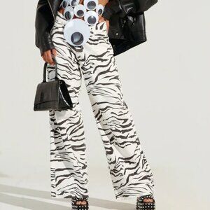 Akira Zebra Print Jeans